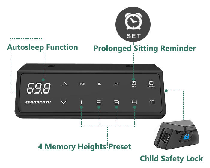 Maidesite all-in-one smart control panel for standing desk