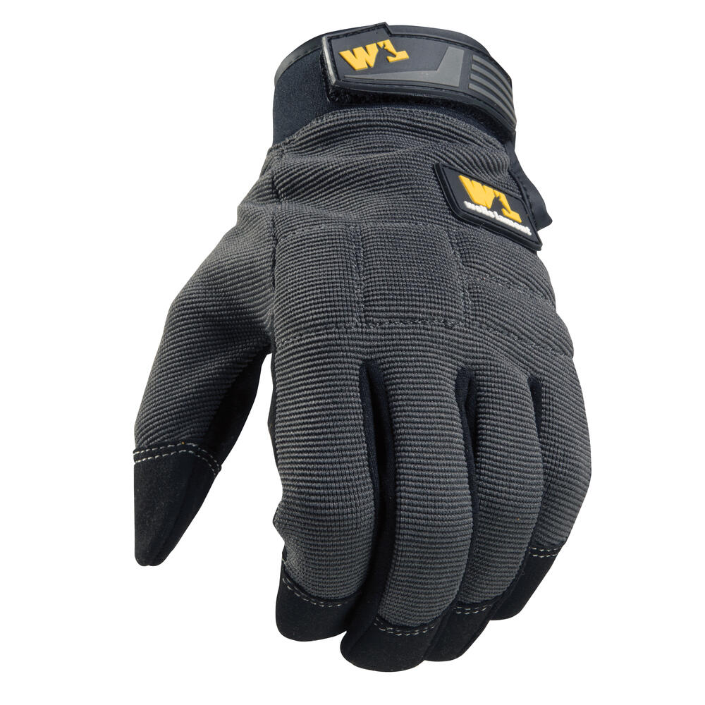 Wells Lamont  All Purpose High Dexterity Work Gloves for Mens Grey & Black - Meidum