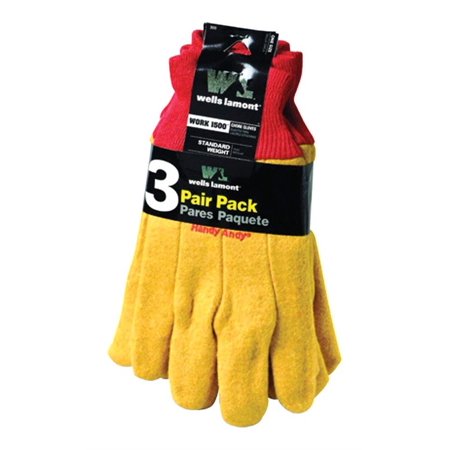 Wells Lamont Mens Chore Glove One size fits most 3Pk
