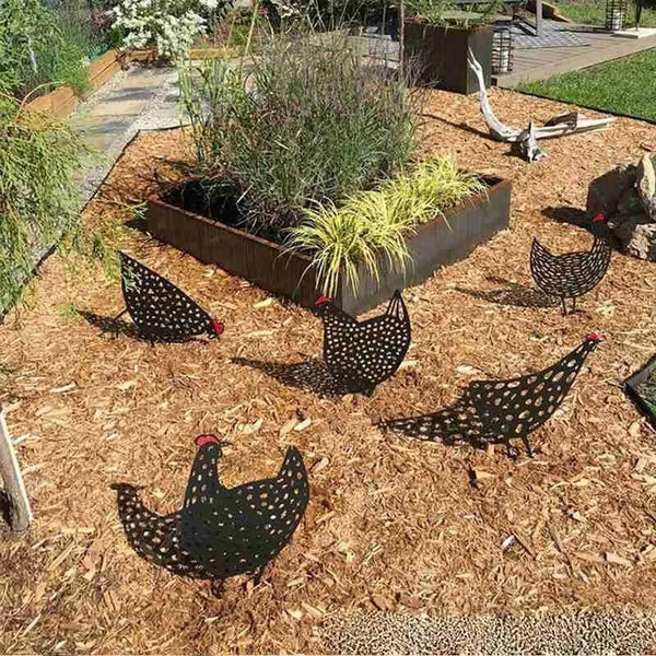 Chicken Yard Art Garden Statues