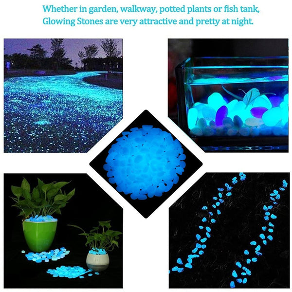 Garden Pebbles Glow Stones 150pcs