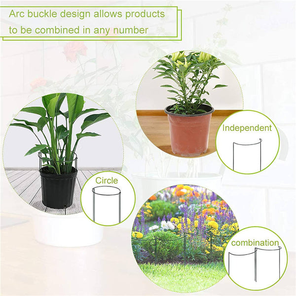 4-Pack Half Round Metal Garden Plant Supports