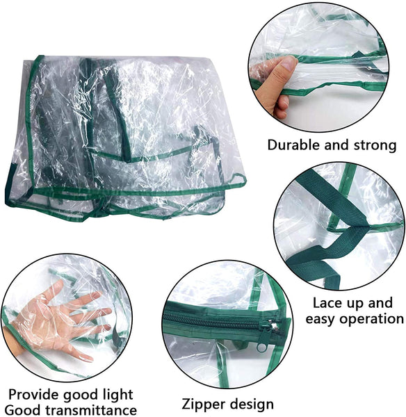 4 Tier Roll-Up Zipper Door Greenhouse Replacement Cover