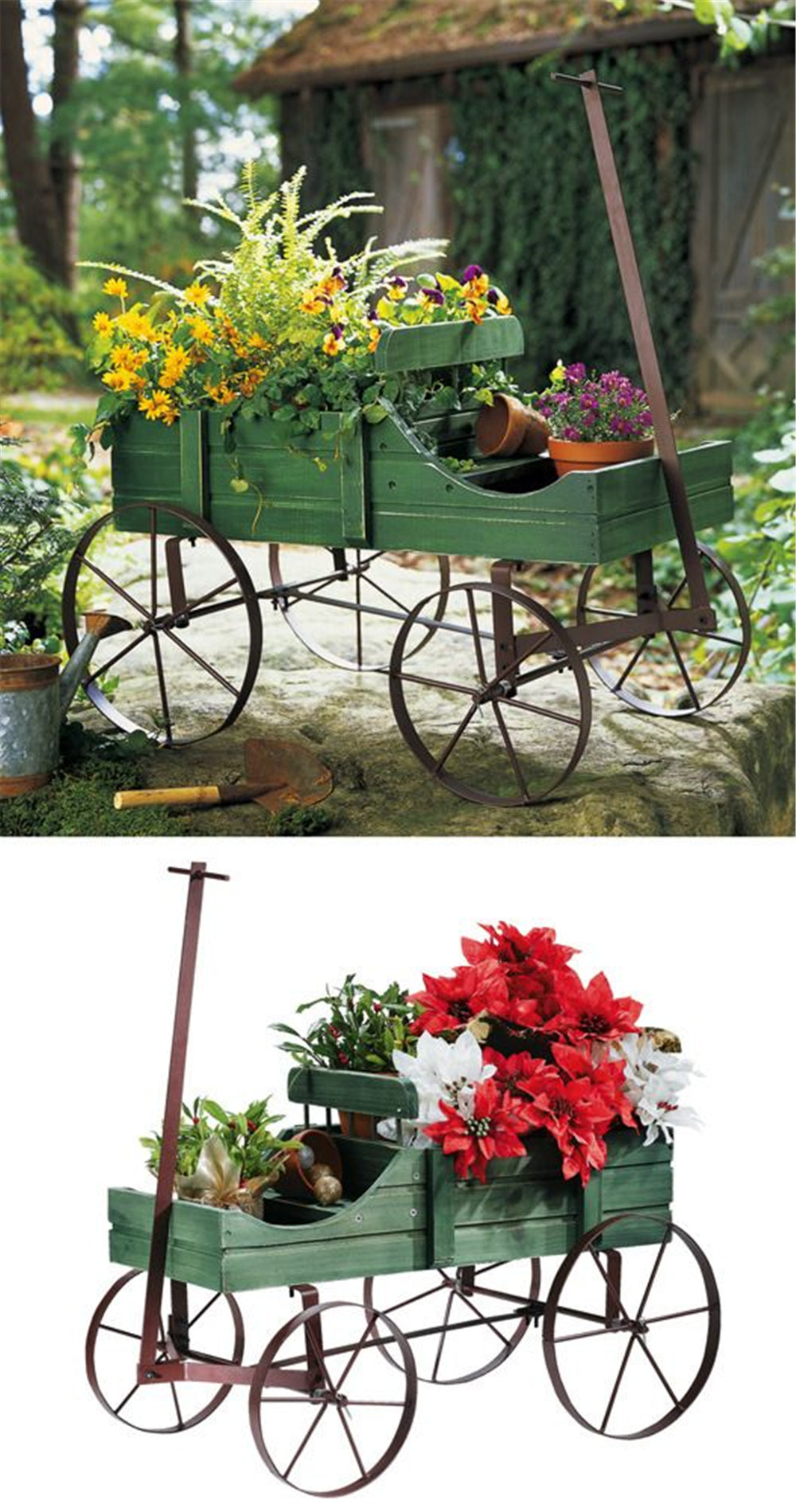 Amish Wagon Decorative Indoor/Outdoor Garden Backyard Planter