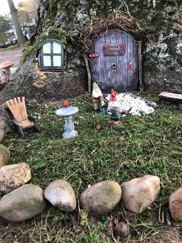 Miniature Fairy Gnome Home Window and Door