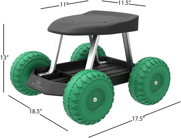 Cart Rolling Stool with Wheels Seat