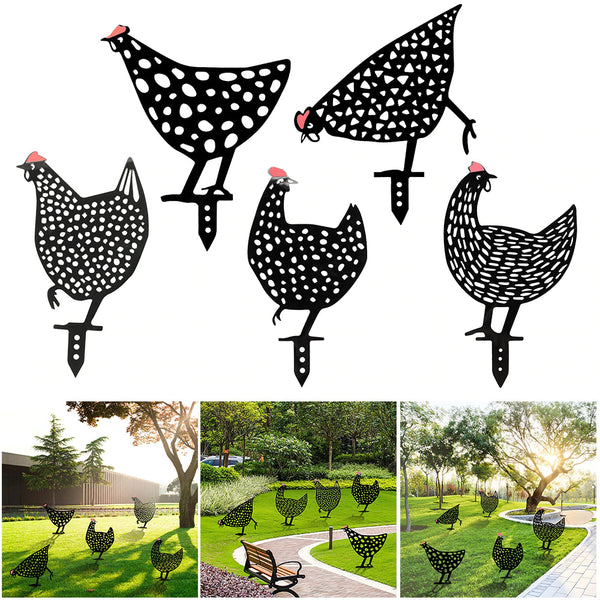 Chicken Yard Art Garden Statues