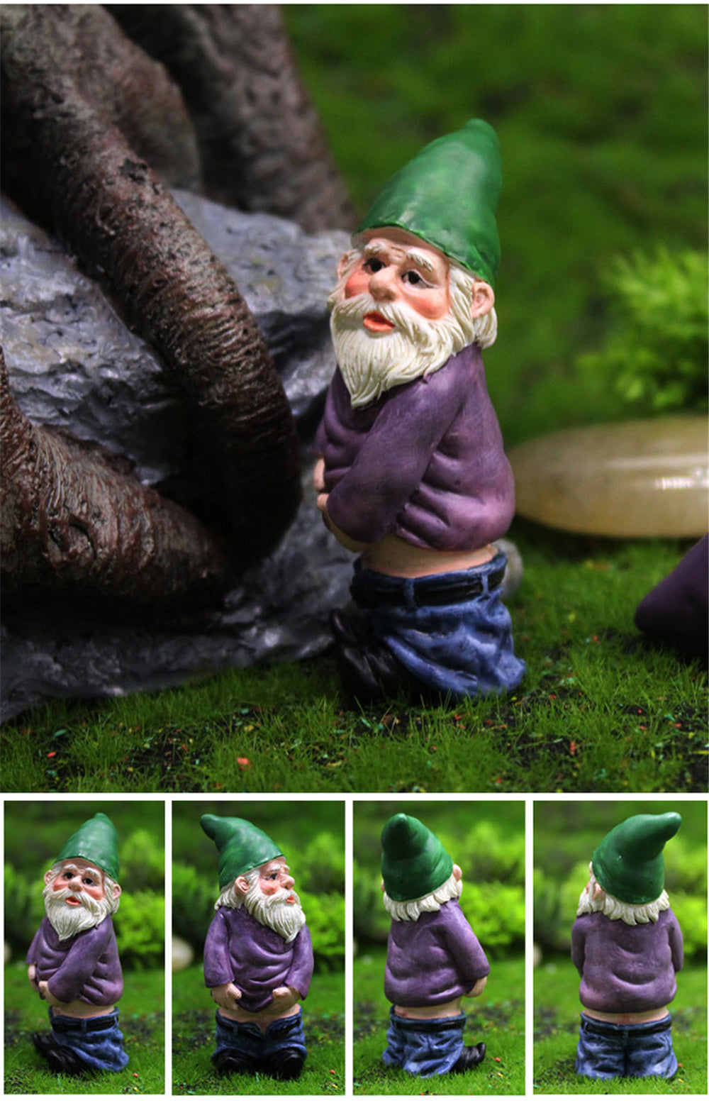 Three Garden Gnomes+Bonfire