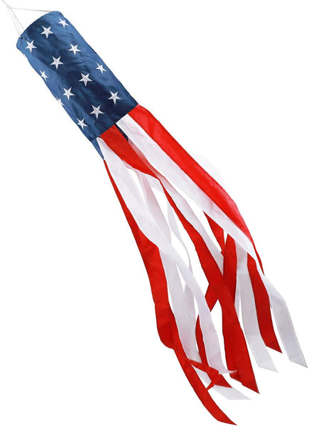 American US Flag Windsock Stars & Stripes USA Patriotic Decorations (2)