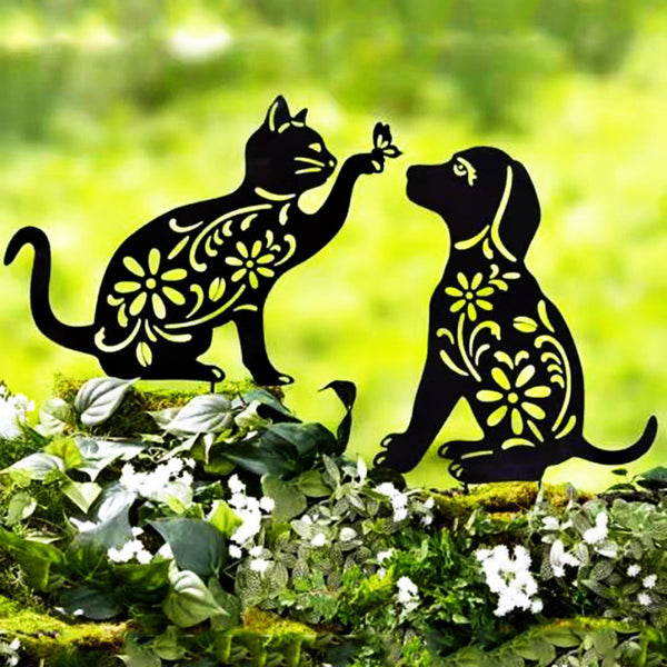 Cat Silhouette Stake for Yards