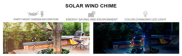 Color-Changing Solar Powered Lanterns Wind Chime