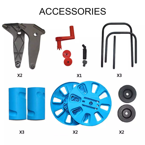 Garden Hose Reel Cart with 65~262-Foot 5/8-Inch Capacity and quick-click couplings