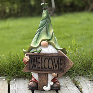 Garden Gnome Statue with Solar LED Lights