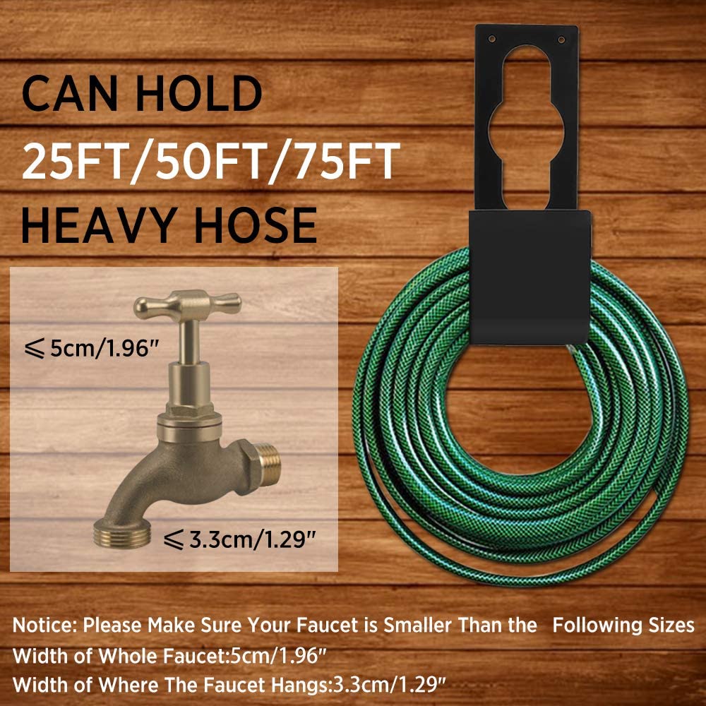 Garden Hose Hanger Heavy Duty Wall Mount Water Spigot Tap Hook Holder for 150ft