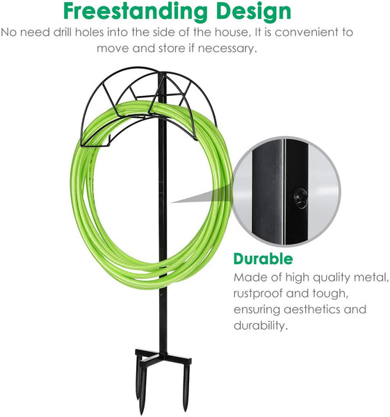 Garden Hose Stand With Quick Install Anchor Base