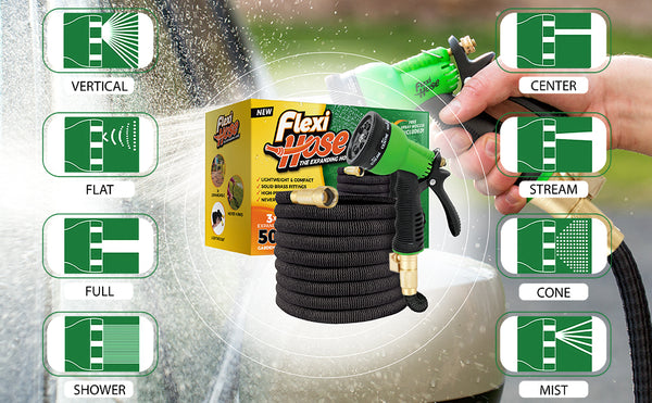 Hose with 8 Function Nozzle,No-Kink Flexibility