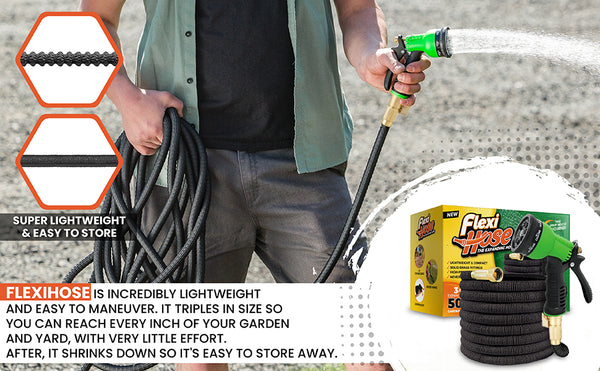 Hose with 8 Function Nozzle,No-Kink Flexibility