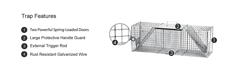 Stray Cat, Opossum and Groundhog Cage Trap