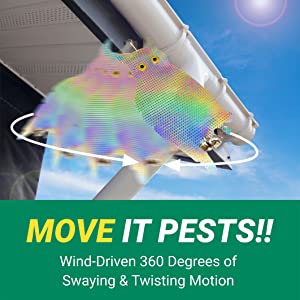 Owl Decoy Bird Repellent Control Scare Device