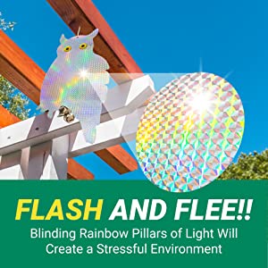 Owl Decoy Bird Repellent Control Scare Device
