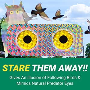 Owl Decoy Bird Repellent Control Scare Device