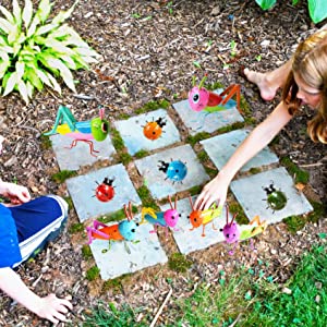 Set of 4 Cute Ladybugs Outdoor Wall Sculptures