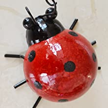 Set of 4 Cute Ladybugs Outdoor Wall Sculptures
