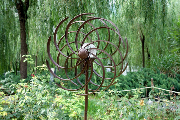 Solar Wind Spinner Willow Leaves