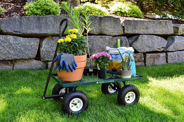 Steel Garden Cart with Removable Sides