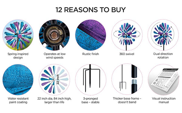 Inch Double Sided Rustproof And Water Proof Spinner