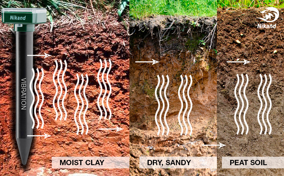 Solar Ultrasonic Spikes For Mole Repellents