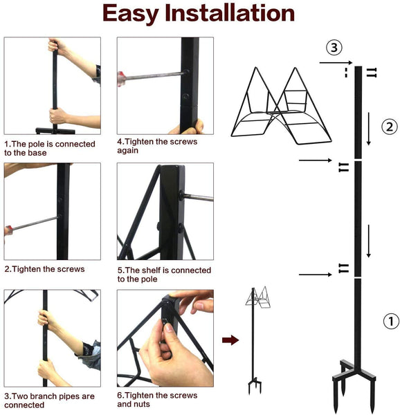 Garden Hose Hanger With Quick Install Anchor Base