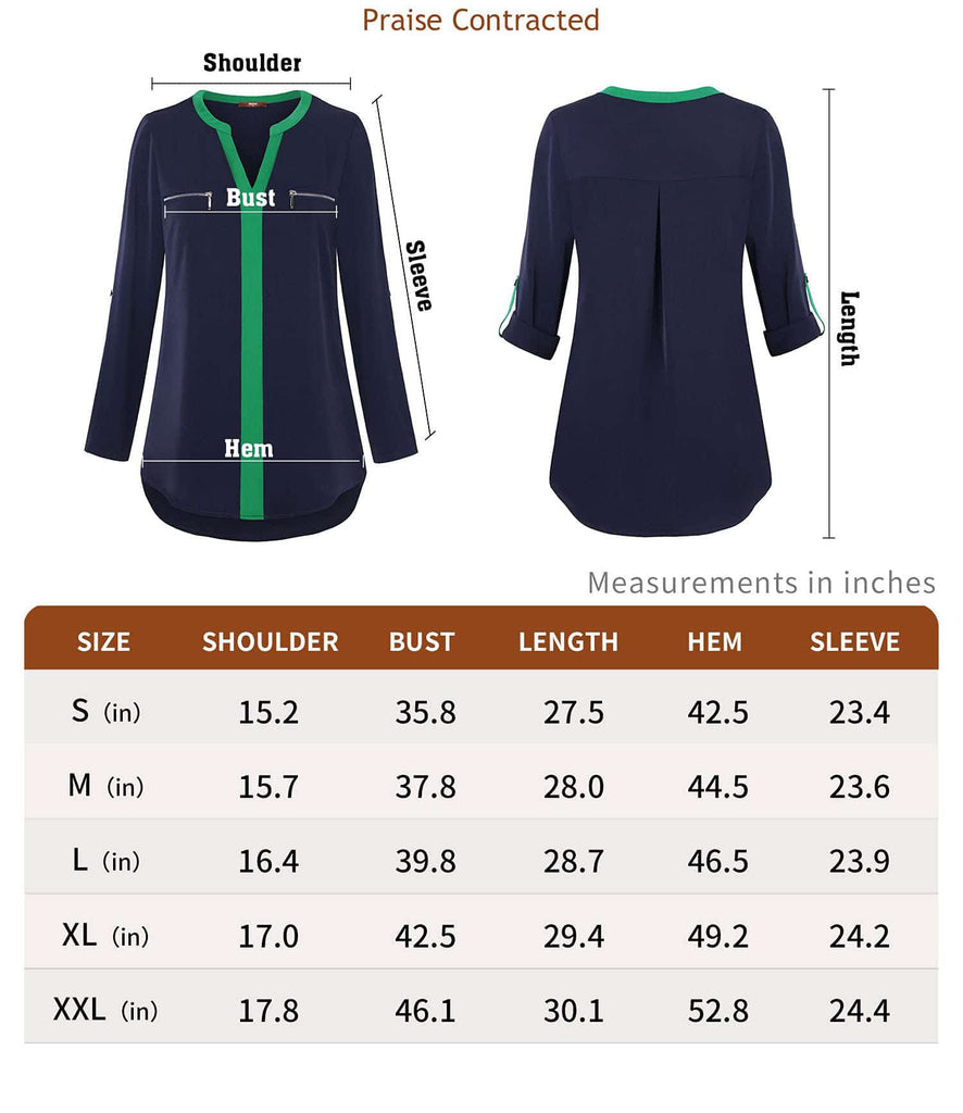 3/4 Sleeve Sizing Chart Timeson