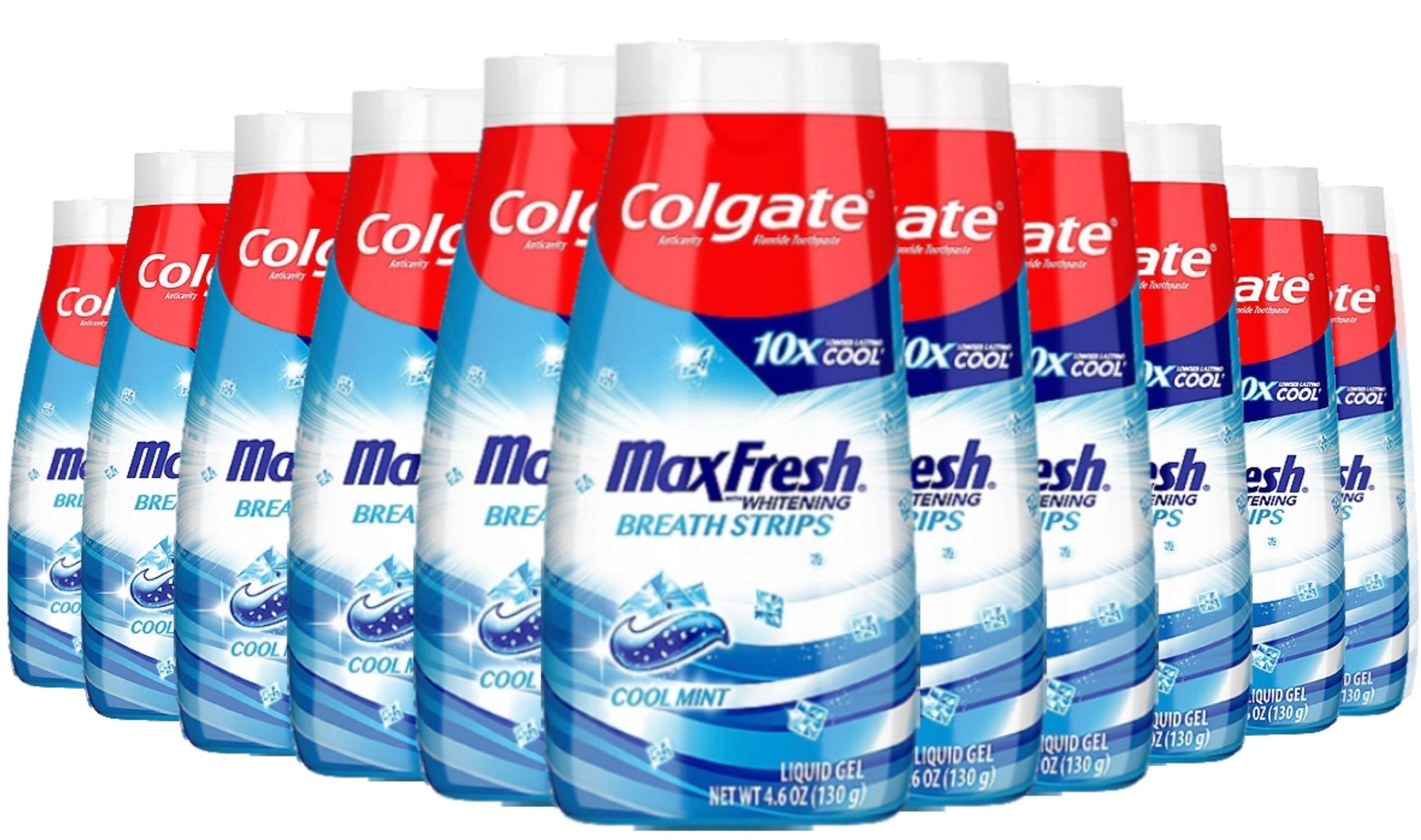 Colgate Max Fresh Liquid Toothpaste W/ Mini Breath Strips, Cool Mint 4.6 oz - 12 pack