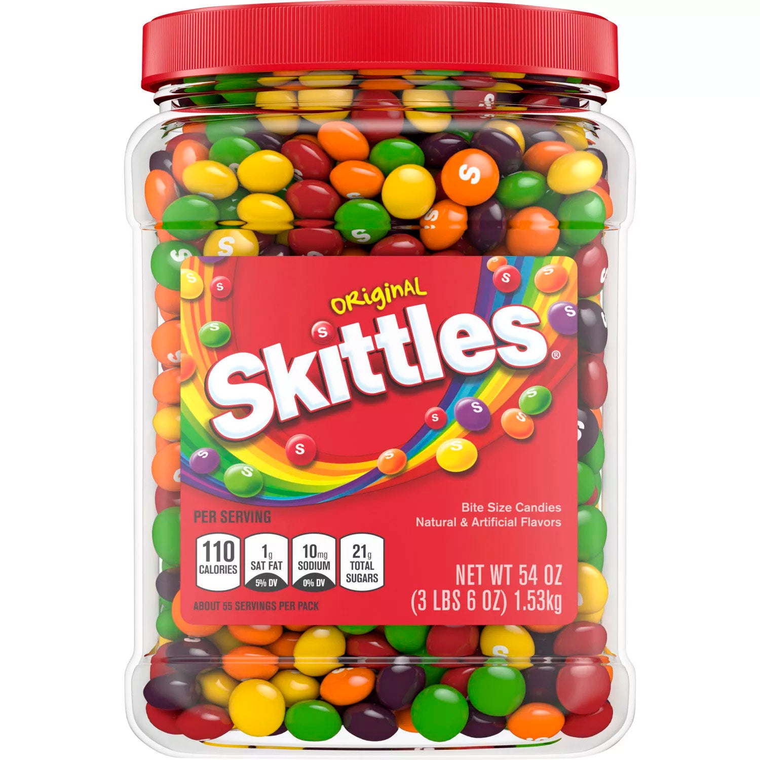 Skittles Original Fruity Candy Jar - 54 oz