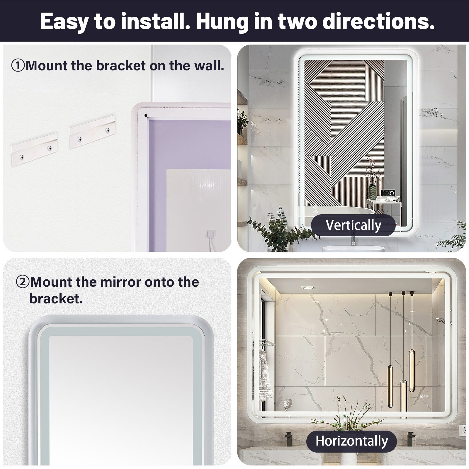 led bathroom mirror install guide