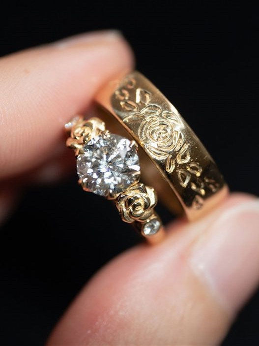 Antique Cottagecore Wedding Rings