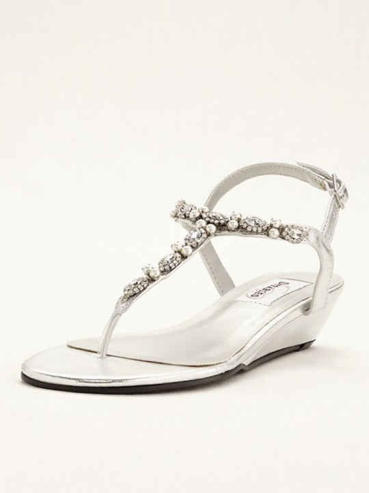 silver thong sandals