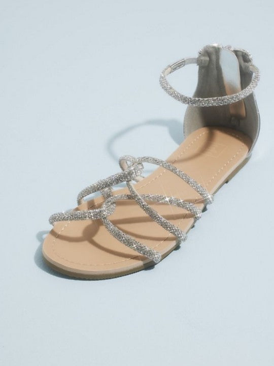 glittery gladiator sandals