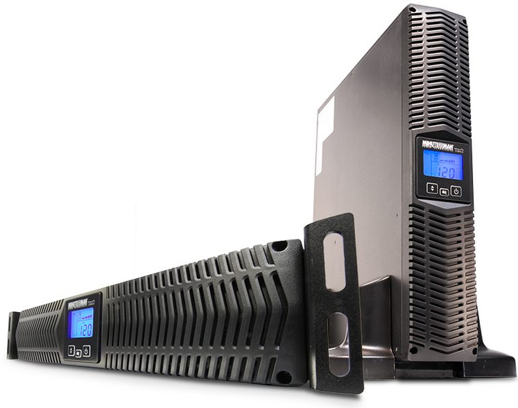 Minuteman E3000RTXL2U UPS 3000 VA Line Interactive Rack/Wall/Tower UPS with 8 outlets