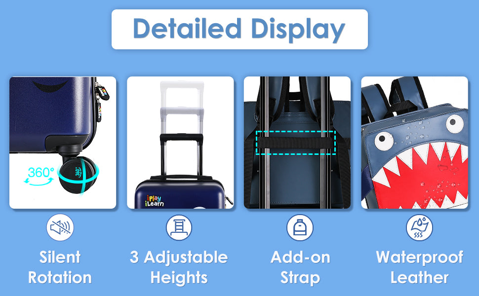 Shop iPlay, iLearn Kids Carry On Luggage Set, – Luggage Factory