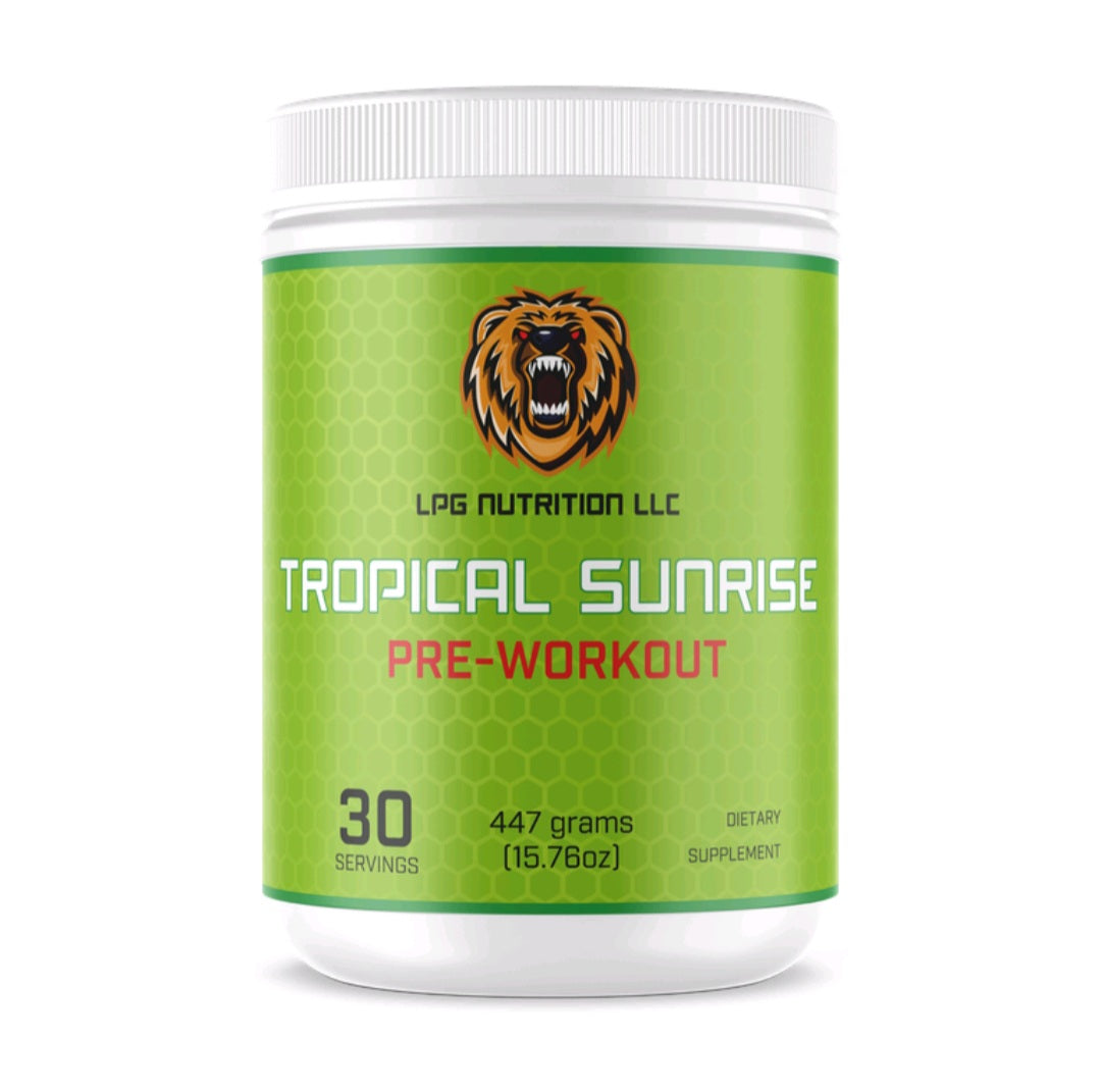 Tropical Sunrise Pre-Workout with 7500mg L-Citrulline, 1000mg Creatine, 225 mg Caffeine