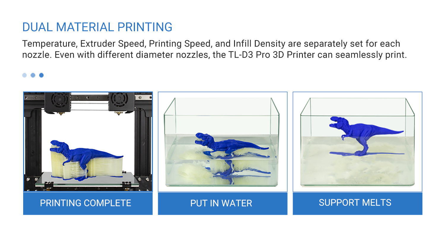Dual Material Printing of Tenlog TL-D3 Pro Dual Extruder 3D Printer