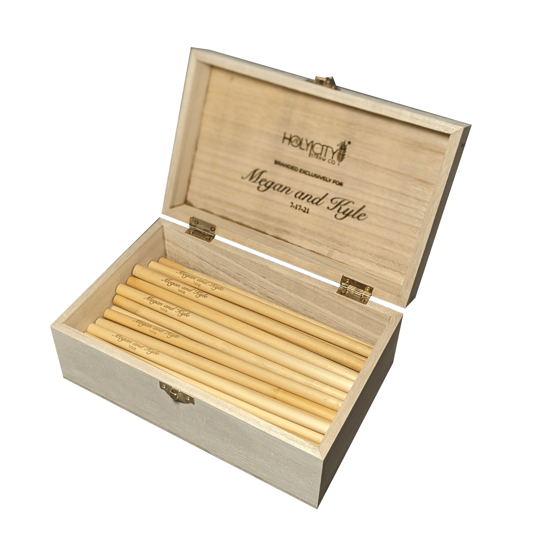 Holy City Straw Branded Straw Holder Box