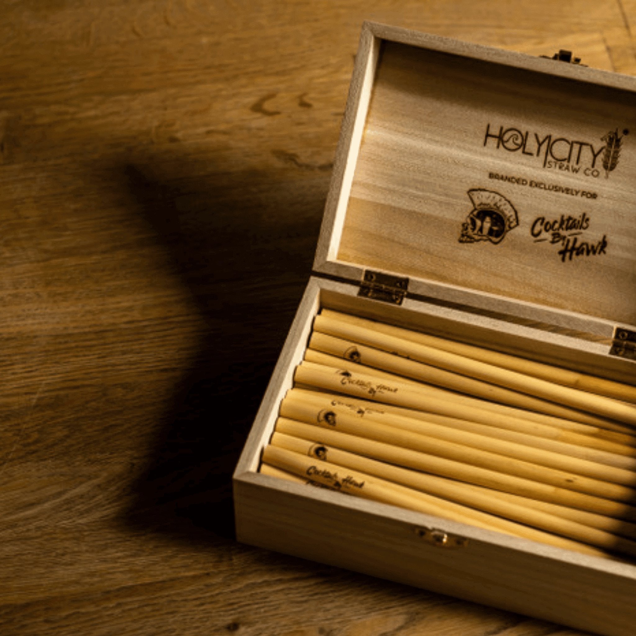 Holy City Straw Branded Straw Holder Box