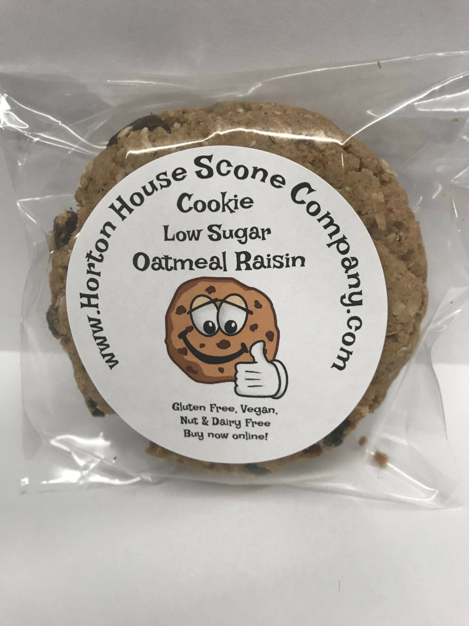 Horton House Scone GF - Oatmeal Raisin Cookie (Low Sugar) Case - 12 Pieces