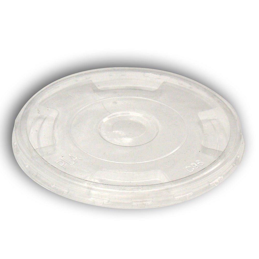 TheLotusGroup - Good For The Earth, Good For Us Flat Style PLA Lids for 9/12/16/20/24-Ounce Clear Cold Cups, 1000-Count Case