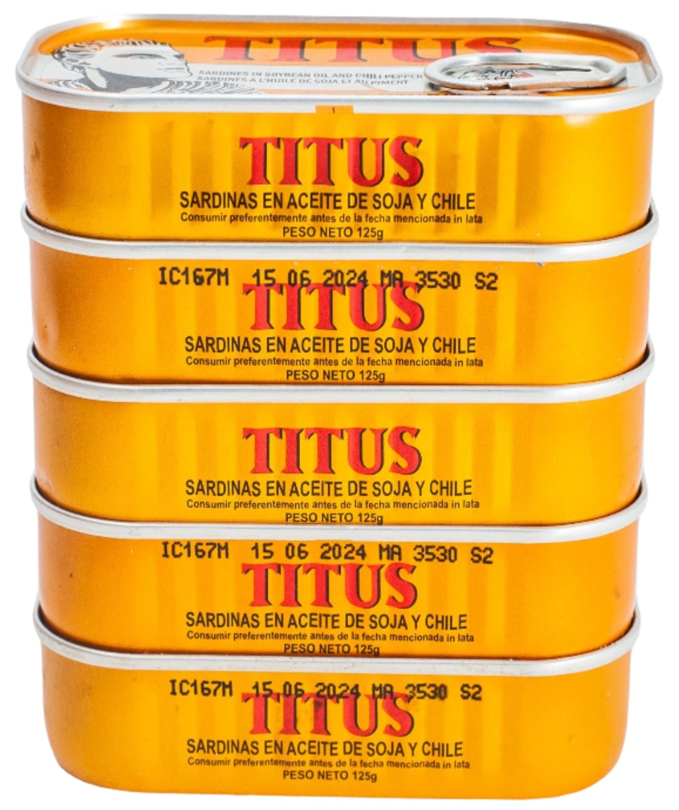 Titus Sardines - Spicy Pack of 5