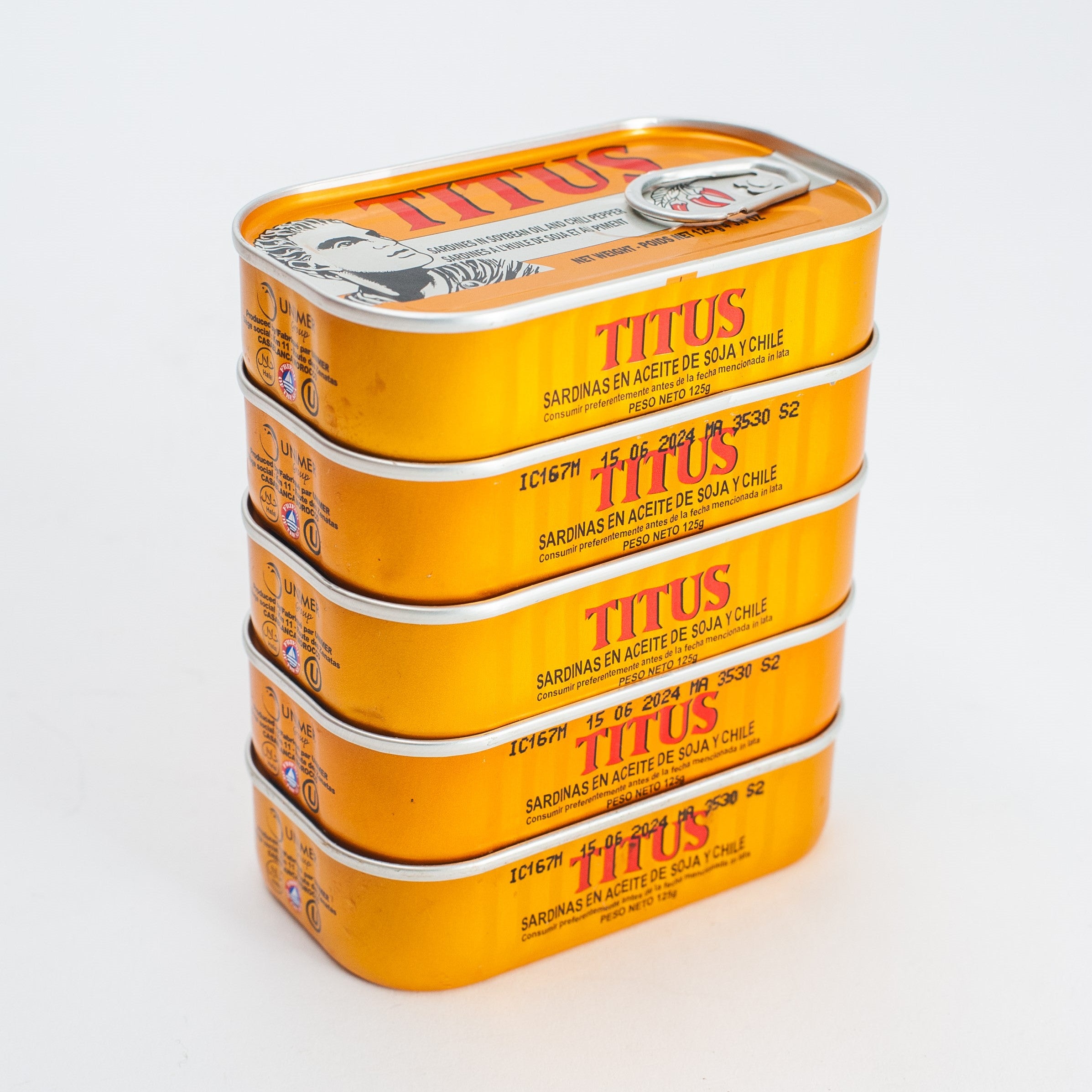 Titus Sardines - Spicy Pack of 5