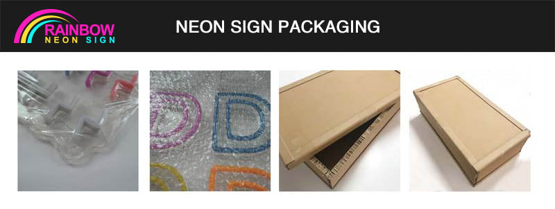 Custom neon sign packaging